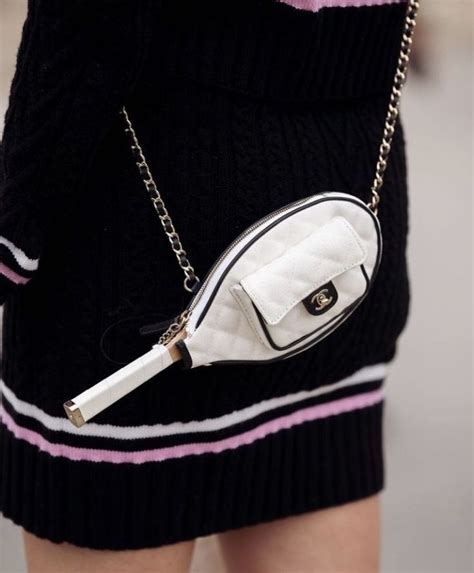 chanel tennis racket holder|chanel tennis racket bag.